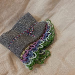 レトロな配色のおしゃべりなmane靴下 vol1