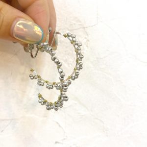 chisatoのシルバーフープearring