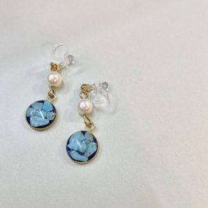 chisatoのターコイズの樹脂earrings