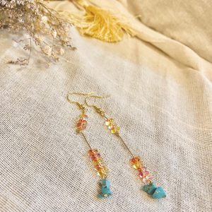 チェコガラスのピアス