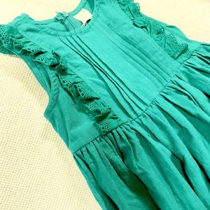 cheriooの韓国子供服 グリーンワンピース