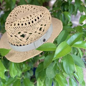 中折れ麦わら帽子