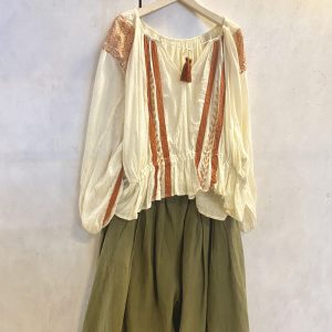 古着 ボヘミアン エスニック スモックチュニック