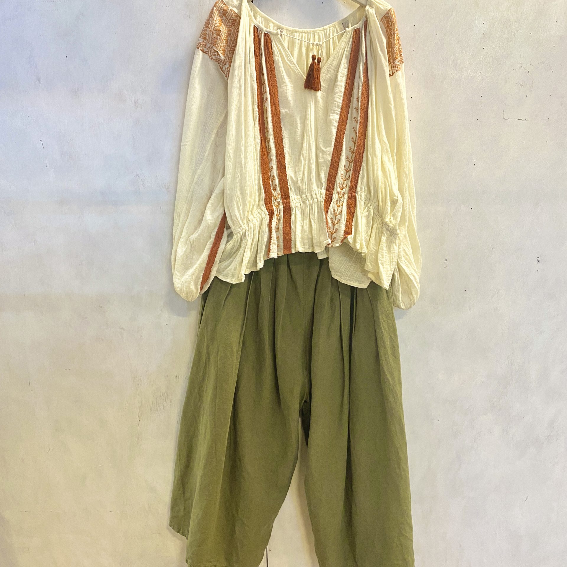 古着 ボヘミアン エスニック スモックチュニック