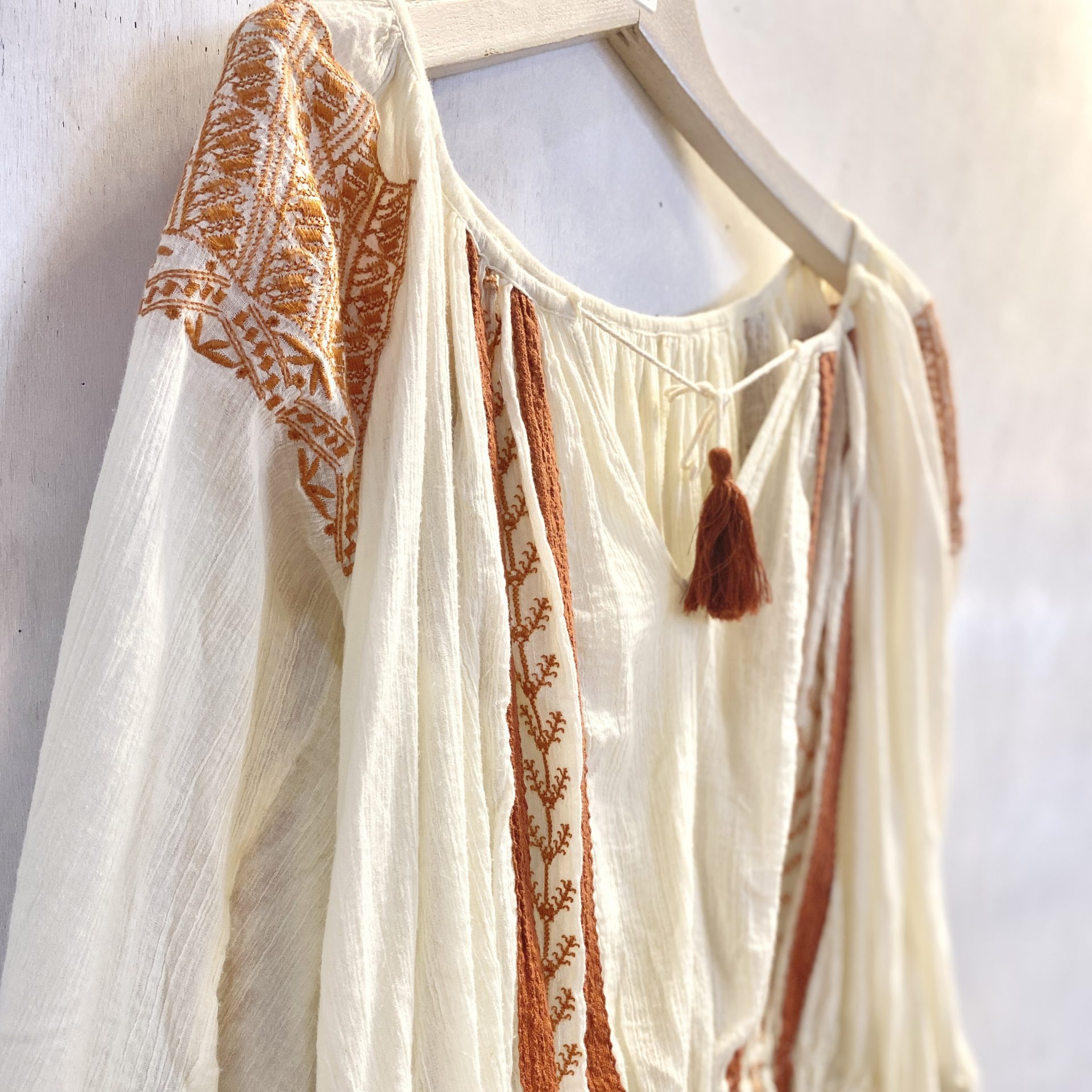 古着 ボヘミアン エスニック スモックチュニック