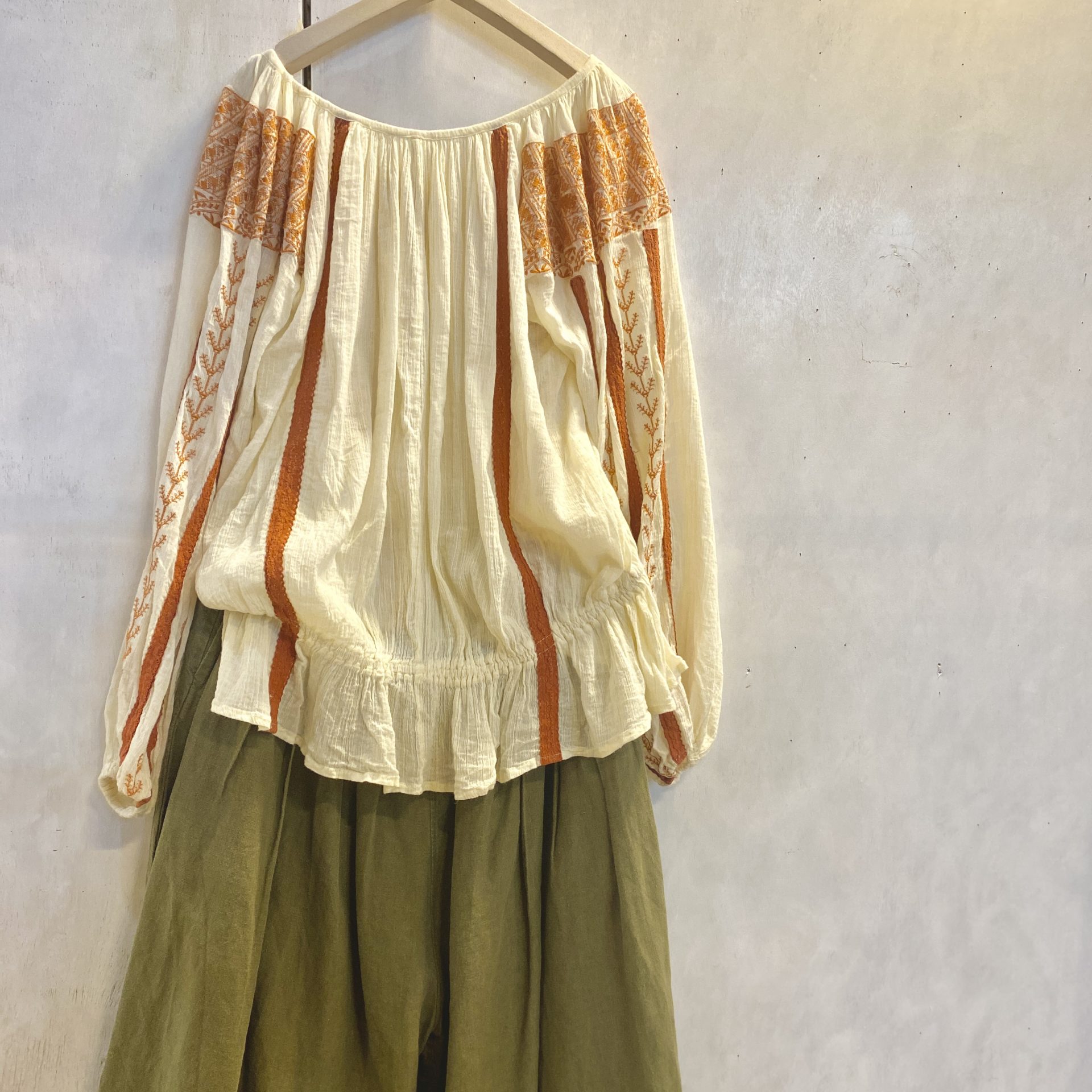 古着 ボヘミアン エスニック スモックチュニック