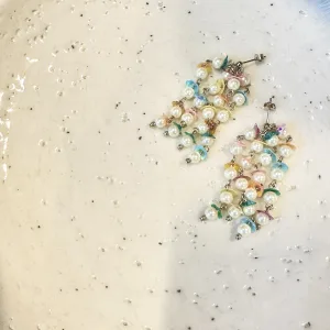 お花の傘ピアス